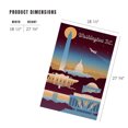 thumbnail image 3 of Lantern Press 1000 Piece Jigsaw Puzzle, Washington DC, Retro Skyline Chromatic Series, 3 of 5