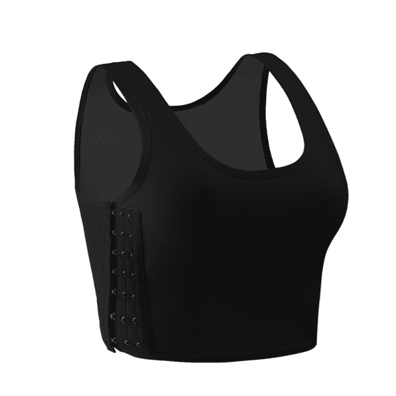 YUBNLVAE Chest Binder Tank Top Breathable Comfortable and Soft Slim Fit Trans Vest Tops Tomboy Lesbian,Black,XXL