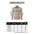 thumbnail image 6 of H2H Mens Casual Slim Fit Pullover Sweaters Long Sleeve Knitted Fabric Mock Neck Button (CMOSWL075), 6 of 6