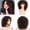 Black, variant on Qliuoazw hort Curly Mix Gray Hair Wig with Bangs Synthetic Wigs