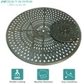 thumbnail image 6 of MEETWARM Outdoor 61" Round Patio Dining Table with Detachable Lazy Susan, All Weather Cast Aluminum Large Patio Furniture Table Set for 8 Seat with 24" Rotating Tray, Umbrella Hole, Dark Bronze, 6 of 9