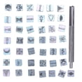 thumbnail image 3 of Juego de 43 Sellos de Zinc Nikou con 1 Herramienta con Mango, 3 of 15