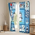 thumbnail image 3 of Homewish Boys Girls Kawaii Penguins Blackout Curtains Set of 2 (52x84 Each),Geometric Plaid Window Curtains,Cartoon Animal Curtains and Drapes,Lightweight Room Decor, 3 of 6