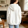 thumbnail image 4 of Domzest Boy & Girls Oversized Zip Up Hoodie Casual Long Sleeve Drawstring Hooded Sweatshirt with Pockets 2026 Basic Hooded Dailywear White 130 Age:7-8Y, 4 of 4