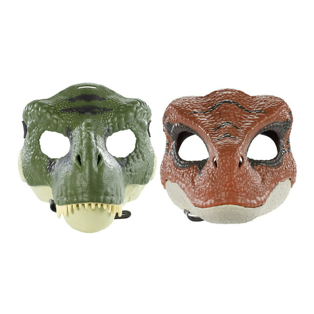 Jurassic World Movie-Inspired Tyrannosaurus Rex and Velociraptor Masks  Bundle