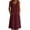 Wine, variant on Horkkom Sleeveless Dress for Women Summer V Neck Button Tank Maxi Dresses Casual Beach Dresses with Pockets L