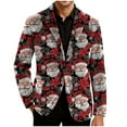 thumbnail image 4 of Mifsaly Mens Christmas Blazer Jacket Plus Size Corduroy Sport Coats 2025 Xmas Sequin Print Button Down Lapel Suit Jackets Snowflake Santa Coat with Pockets Festival Dinner Party Winter Outerwear, 4 of 7