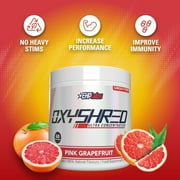 EHP Labs OxyShred Pre Workout Powder - Preworkout Powder with L Glutamine & Acetyl L Carnitine, Energy Boost Drink - Pink Grapefruit, 60 Servings