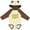 Natural & Brown w Ears, variant on Inktastic I Love My Pappy Sun and Rainbow Letters Boys or Girls Long Sleeve Baby Bodysuit