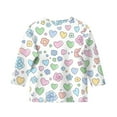 thumbnail image 3 of LTTVQM Girls Shirts 3/4 Length Sleeve Winter Fashion Floral Graphic Loose Fit T-Shirts Vacation Crewneck Blouse Tween Girls Tops Multicolor 7-8 Years, 3 of 4
