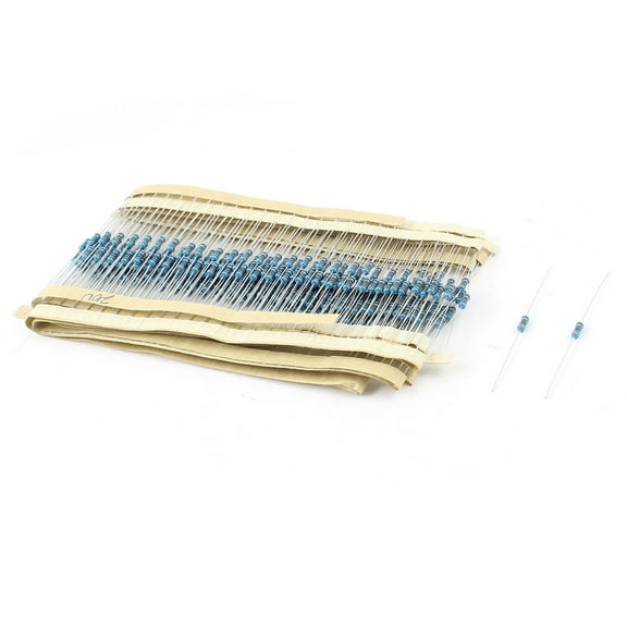 300Pcs 1/4W 0.25W 1% Tolerance 200 Ohm Through Hole Axial Type Metal Film Resistor 2mm x 5.5mm