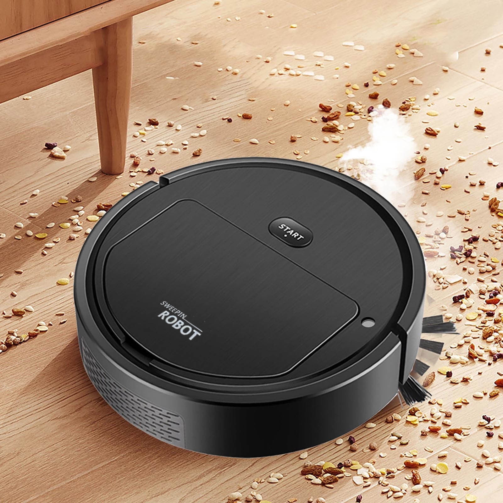 Qocolhg Robot Vacuum Cleaner with Humidifier Spray, Robot Vacuum with Humidifier Spray, Household Robotic Vacuum, 2 in 1 Spray Humidifier Vacuum, Suitable for Pet Hair, Hard Floors, Carpets