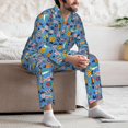thumbnail image 6 of KLL Cute Flat Fish Sleepwear Mens Flannel Pajamas,Long Cotton Pj Set, 6 of 7