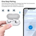 thumbnail image 3 of TOZO A2 Mini Wireless Earbuds Bluetooth 5.3 in Ear Light-Weight Headphones Built-in Microphone, IPX5 Waterproof, Immersive Premium Sound Long Distance Connection Headset with Charging Case, White, 3 of 5