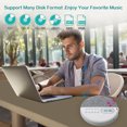 thumbnail image 2 of Maytalsory Durable Personal CD Players For On Go Music Enjoyment Easy To Controls Personal Cd Player Portable white, 2 of 6