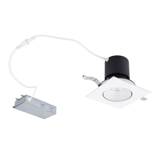 WAC Lighting Patriot 3" 1-Light LED 5-CCT Square Aluminum Recessed Kit in White