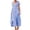 Light Blue, variant on Antinious Women Short Sleeve Round Neck Solid Slit Hem Casual Lightweight Dress
