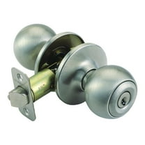 Design House Ball Keyed Entry Door Knob, Satin Nickel
