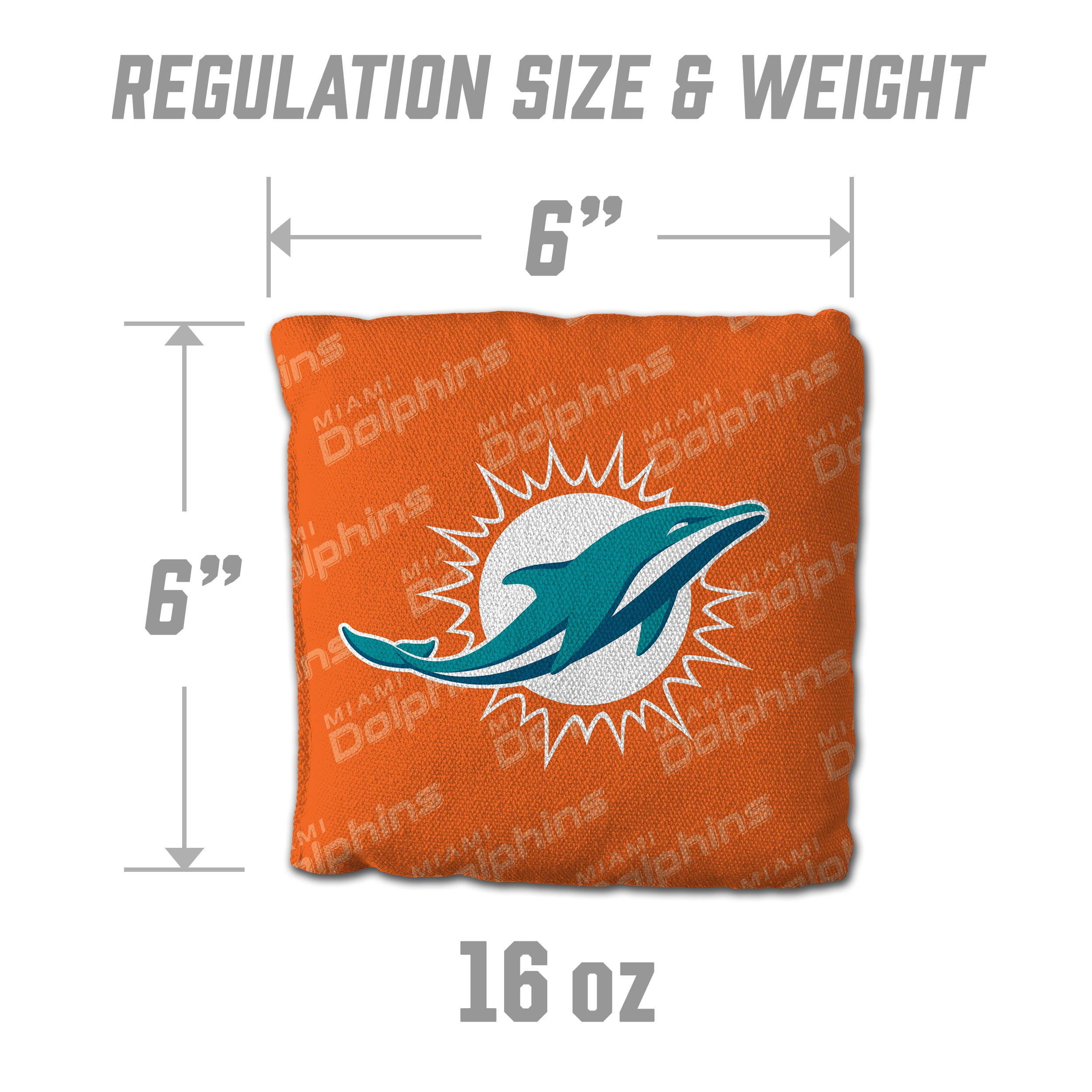 NFL Miami Dolphins Cornhole Bags - 4PK - Orange