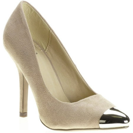 Women's Metallic Cap Toe Pump - Walmart.com