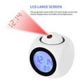 thumbnail image 4 of POINTERTECK Projection Alarm Clock ABS Digital Alarm Clock with Voice Broadcast Ceiling Alarm Clock Thermometer with Projection Function for Home Living Room Bedroom, 4 of 10