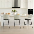 thumbnail image 2 of Spruce & Spring Counter Height Swivel Bar Stool with Metal Frame Set of 2, Linen, 2 of 18