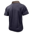 thumbnail image 5 of Rvwovn Men's Collared Shirts, Short Sleeve Cotton Polyester Blend Soft Comfy Casual Tops, S-3XL, 5 of 6