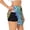 Black, variant on Rainbow Glitter Printed 2 in 1 Women's Workout Shorts for Athletic Gym Running Shorts with Phone Pockets-XX-Large