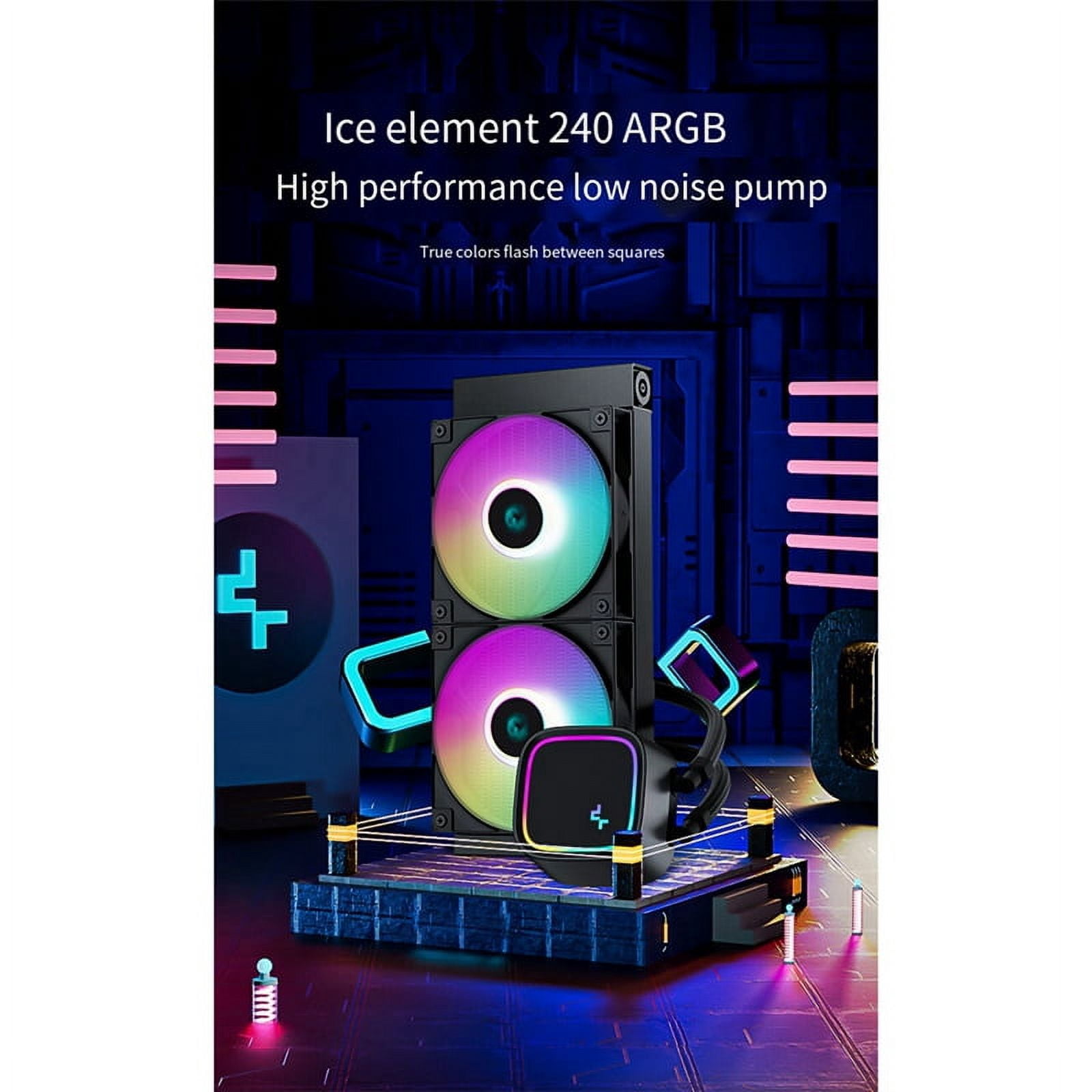 Computer CPU Radiator LS520 SE Digital 240mm CPU AIO Liquid Cooler with 4th Gen Dual-Chamber Pump, ARGB Fans