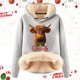 thumbnail image 2 of WILLBEST Sudadera Deportiva para Mujer con Capucha y Estampado Navideño de Vaca X-Grande, 2 of 4