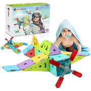 Magnetic Building Blocks for Kids - Preschool Learning Toys Shapes Block Educational Magnet Tiles Kids Toy Set -