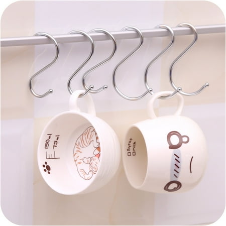 

Tutuviw Stainless Steel Hooks - 18 Pack S Shaped Hanger Closet Hanging Hooks Kitchen/Bathroom/Office Hook (3.14 Inch)