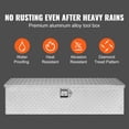 thumbnail image 2 of KFFKFF Robust Aluminum Vehicle Storage Box, Diamond Pattern Toolbox with Lateral Grip and Key Locks, Organizational Chest Box for Pickups, Truck Beds, RVs, Trailers, Dimensions 39"x13"x10", Silver Hue, 2 of 9