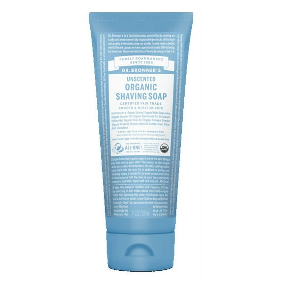 Dr. Bronner's Organic Unscented Shaving Soap 7oz