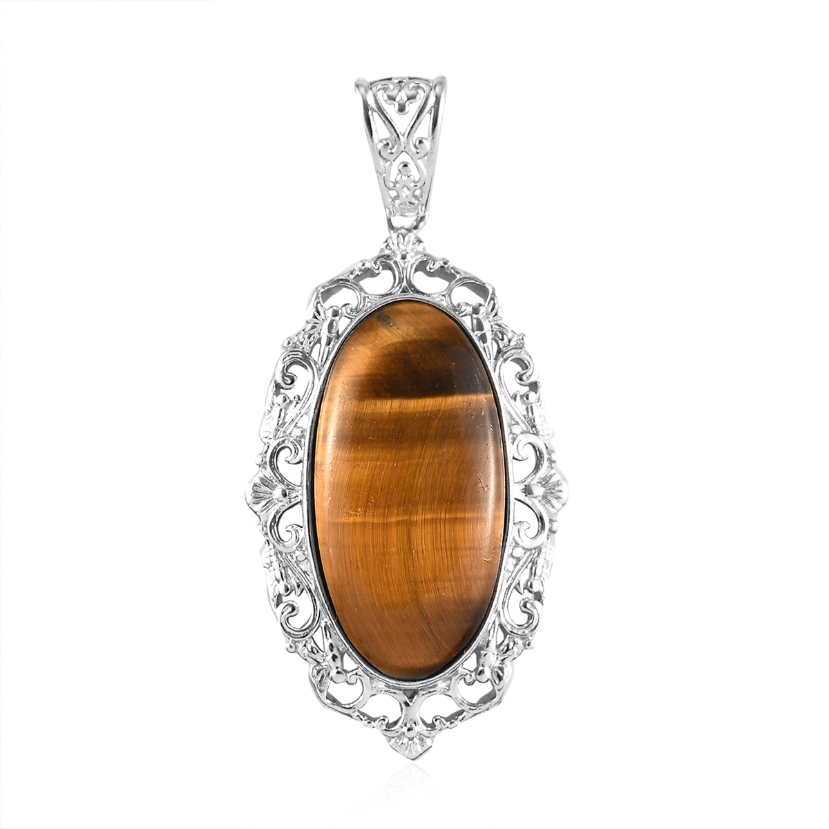 Great Gift for Women Tiger Eye Cabochon Healing Crystal Boho Jewelry Gemstone Pendant