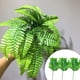 thumbnail image 1 of Hojas artificiales de helecho persa | Casquillos de helecho falso verde de plástico 19 piezas Imitación realista | 3 tamaños: 17.7 pulgadas de longitud total | Decoración realista del hogar de bodas, 1 of 6