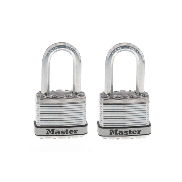 Master Lock M1Xtlf Magnum Candado Resistente Con Llave, Paquete De 2 Llaves Iguales, Plateado