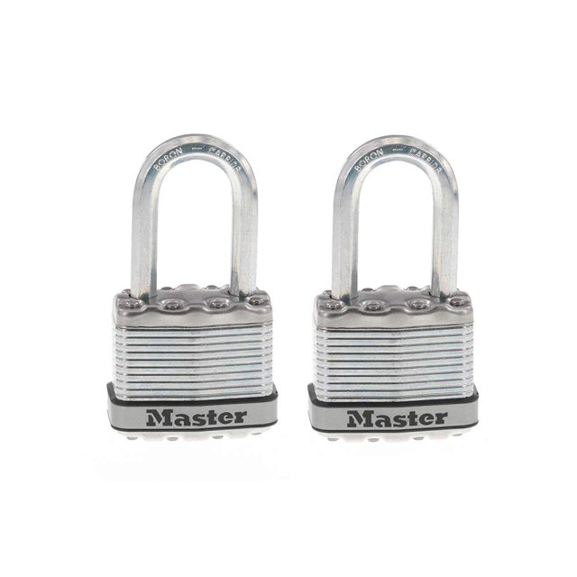 Master Lock M1Xtlf Magnum Candado Resistente Con Llave, Paquete De 2 Llaves Iguales, Plateado