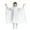White, variant on Reusable Kids Rain Poncho with Hood and Button Closure, 2 Pack EVA Rain Coats for 6-13 Year Old Boys and Girls, All Seasons Outdoor Protection