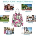 thumbnail image 5 of Lsque Orchids Flowers Patten Youth Hoodie Sweatshirt Pullover with Kangaroo Pocket Boys and Girls Hoodie Warm Hoodie for Kids-Medium, 5 of 6