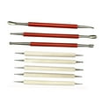 thumbnail image 4 of OULII 8Pcs Ceramic Trim Tool for Sculpture and Craft Projects Wood and Stainless Steel Embossing, 4 of 8