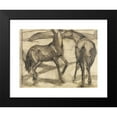 thumbnail image 2 of Franz Marc 18x15 Black Modern Framed Museum Art Print Titled - Two Horses (1910), 2 of 5