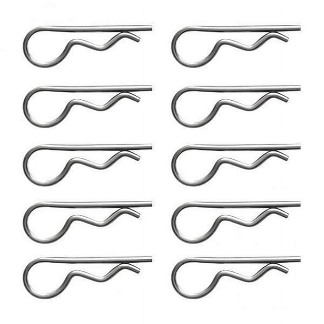 koolsoo 6X 10 Pcs Stainless Steel R Retaining Clips Cotter Pins Spring Clips 3mm x 65mm 6 Pcs