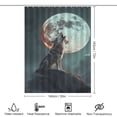 thumbnail image 2 of Wolves in The Moonlight Shower Curtain Cloth Fabric Bathroom Decor with Hooks, 2 of 8