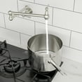 thumbnail image 2 of Wall Mount Brushed Nickel Kitchen Pot Filler Brass and Stainless Steel 360° Rotation Kitchen Stove Faucet, 2 of 8