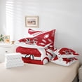 thumbnail image 6 of Manfei Rugby Sport 7pcs Bedding Comforter Set,Football Sport Helmet Queen Bedding Sets,Red White Queen Sheet Sets For Boy,Microfiber Bedroom Decor Reversible, 6 of 8