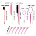 thumbnail image 3 of Hair Styling Tool Set: Combs, Triple Teasing Brush, Edge Brush, Rat Tail Combs, Braid Loop with Clips for Women, Girls, Kids and Stylists 11 pcs, 3 of 5