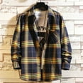thumbnail image 5 of Men's Flannel Plaid Shirts Long Sleeve Regular Fit Casual Button Down Jackets Buffalo Plaid Tops for Camp Hanging Out or Work, 5 of 5