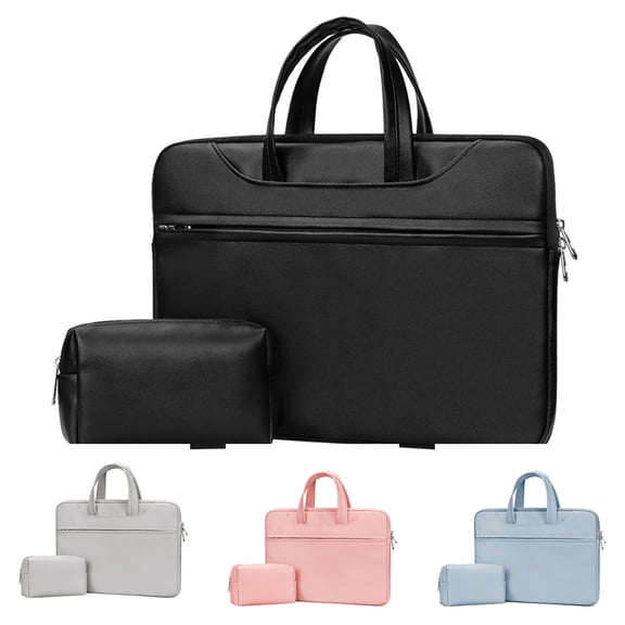 Cheers.US BN-Q002 Laptop Bag Portable Waterproof Faux Leather Large Capacity Shockproof Notebook Pouch for Huawei Waterproof and Wear-Resistant Large Capacity and Multiple Pockets