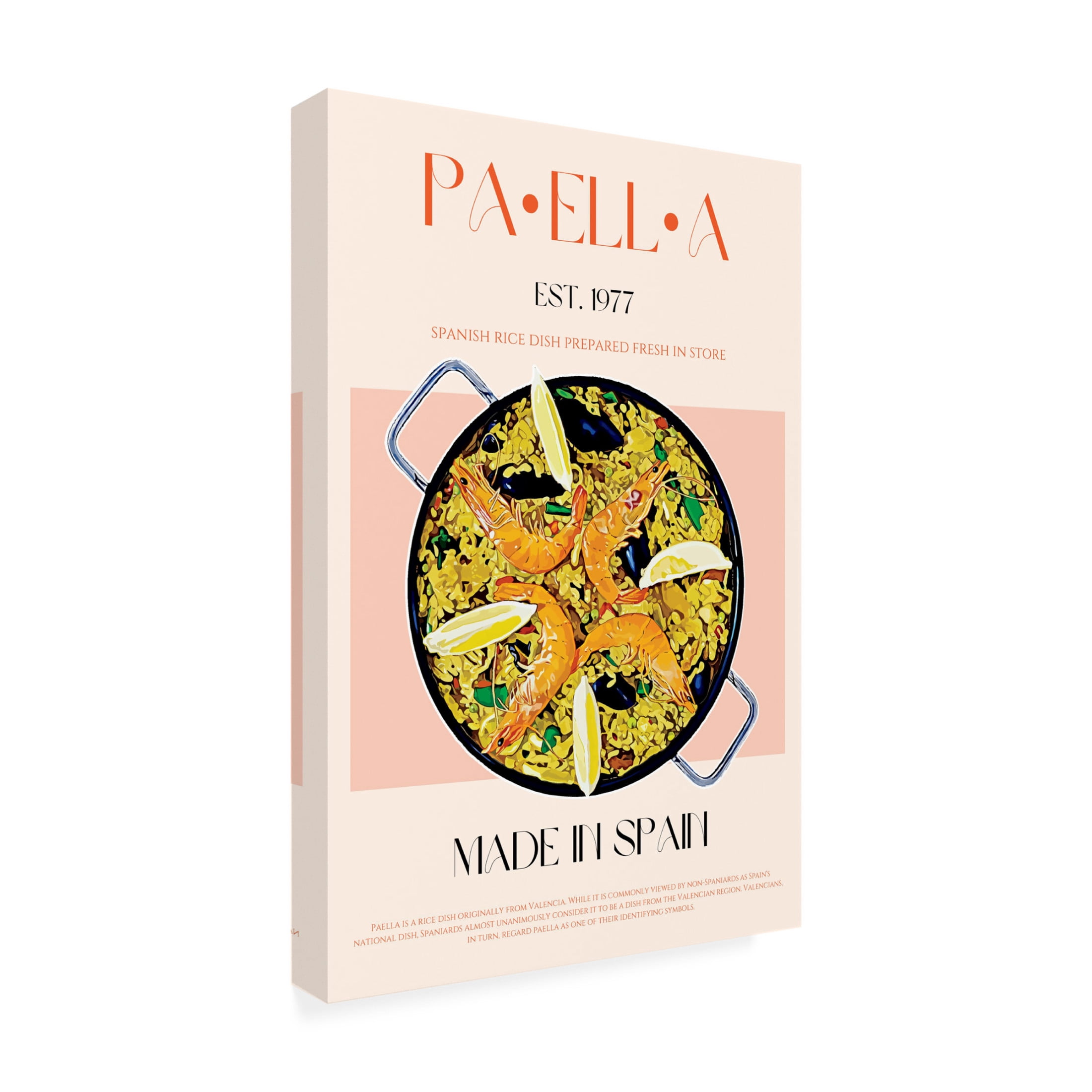 Canvas Wall Art - Nazma Khokhar 'Paella' Wall Art for Living Room, Bedroom, or Office D?cor by Trademark Fine Art - 12 x 19 Inches
